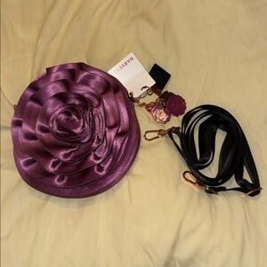 NWT Shop Harveys Collectors Series Purple Rosette Convertible Crossbody.
